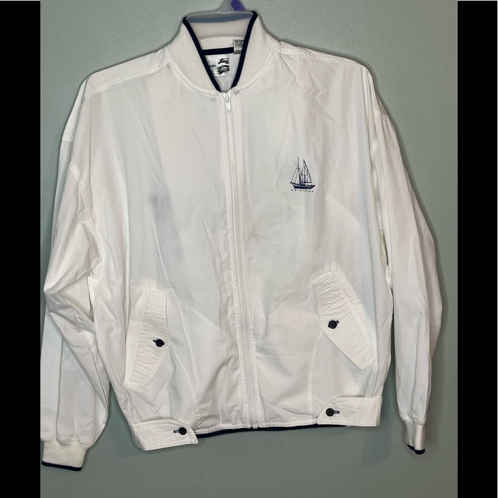 Vintage Pierre Cardin Windbreaker Sailing Sailboat Jacket Size Med